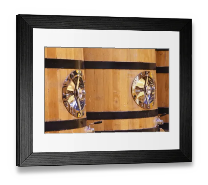 Framed Print : Detail of wooden fermentation tanks vats with a polished stainless steel door, Maison Louis Jadot Framed Print : Detail of wooden fermentation tanks vats with a polished stainless steel door, Maison Louis Jadot