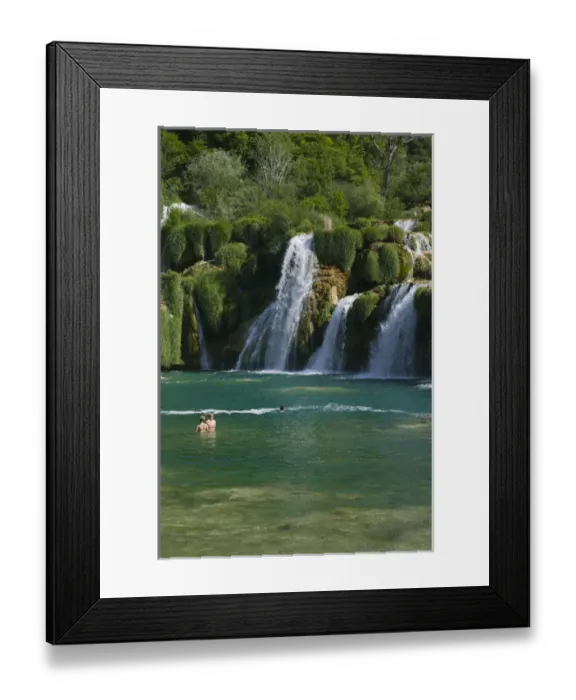 Framed Print : CROATIA, Sibenik-Knin Region, KRKA NATIONAL PARK. Skradinski Buk Waterfalls