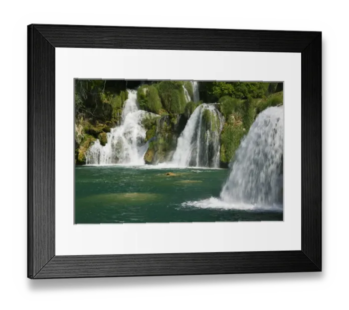 Framed Print : CROATIA, Sibenik-Knin Region, KRKA NATIONAL PARK. Skradinski Buk Waterfalls