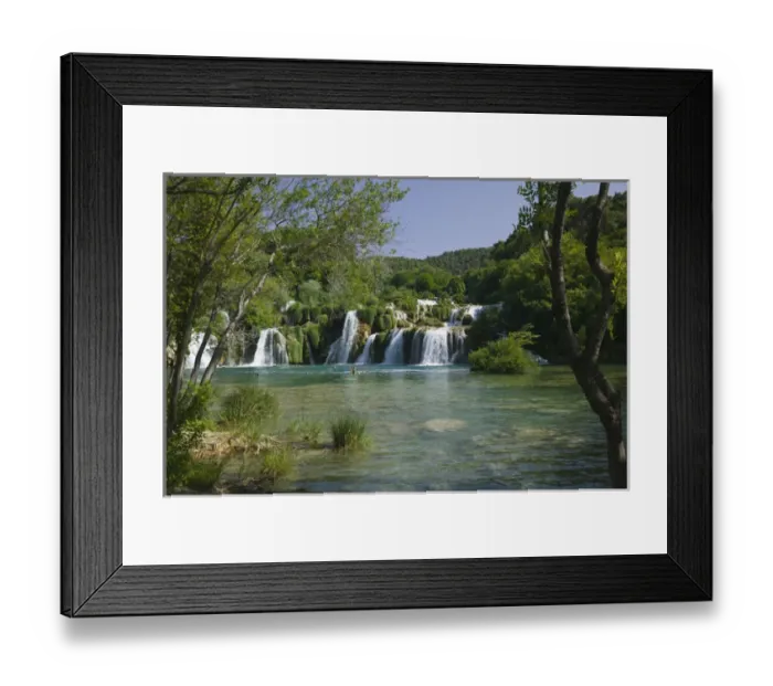 Framed Print : CROATIA, Sibenik-Knin Region, KRKA NATIONAL PARK. Skradinski Buk Waterfalls
