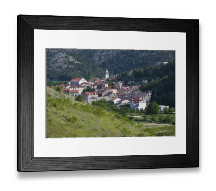 Framed Print : CROATIA, Sibenik-Knin Region, KRKA NATIONAL PARK. View of the town of SKRADIN Framed Print : CROATIA, Sibenik-Knin Region, KRKA NATIONAL PARK. View of the town of SKRADIN