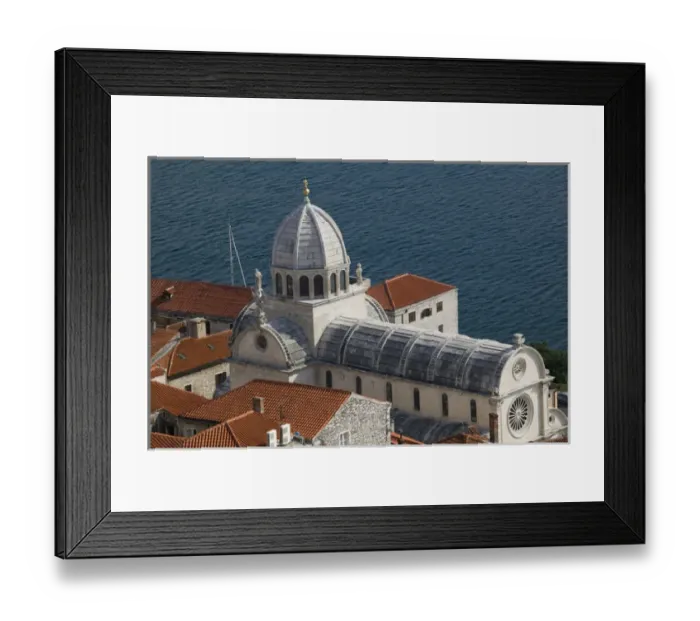 Framed Print : CROATIA, Sibenik-Knin Region, SIBENIK. Cathedral of St. Jacob (b. 1536) from the St Framed Print : CROATIA, Sibenik-Knin Region, SIBENIK. Cathedral of St. Jacob (b. 1536) from the St