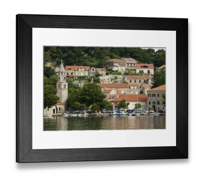 Framed Print : CROATIA, Southern Dalmatia, CAVTAT. Harbor View with the Monastery of Our Lady of Framed Print : CROATIA, Southern Dalmatia, CAVTAT. Harbor View with the Monastery of Our Lady of