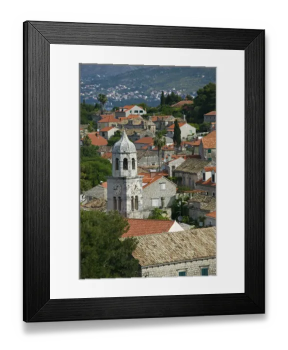 Framed Print : CROATIA, Southern Dalmatia, CAVTAT. Town View with St. Nikola Church Framed Print : CROATIA, Southern Dalmatia, CAVTAT. Town View with St. Nikola Church
