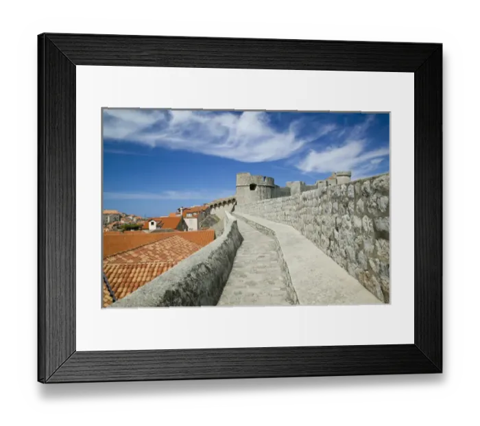 Framed Print : CROATIA, Southern Dalmatia, DUBROVNIK. Old Town DUBROVNIK, Town Walls Framed Print : CROATIA, Southern Dalmatia, DUBROVNIK. Old Town DUBROVNIK, Town Walls