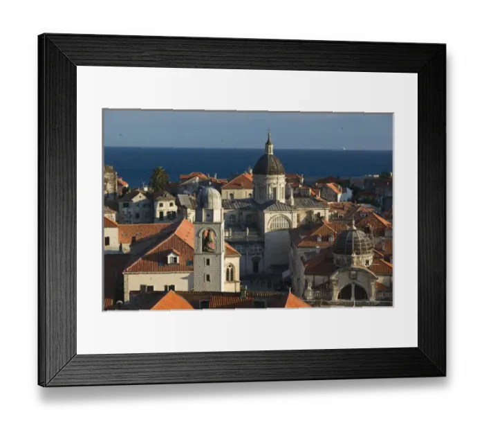 Framed Print : CROATIA, Southern Dalmatia, DUBROVNIK. Old Town DUBROVNIK, viewed from the northern
