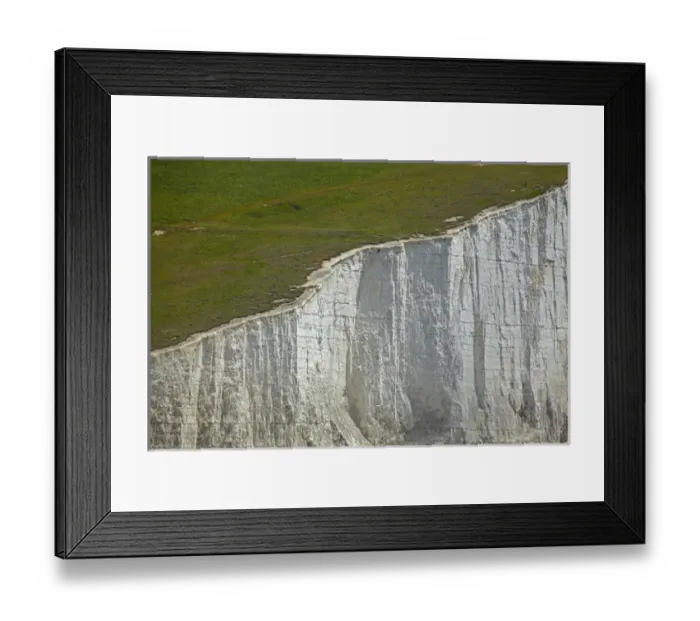 Framed Print : Seven Sisters Chalk Cliffs, seen from Cuckmere Haven, near Seaford, East Sussex, England