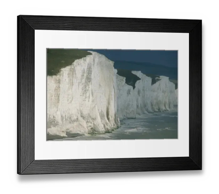 Framed Print : White Cliffs of Dover, Chalk cliffs, Seven Sisters, Beachy Head, E. Sussex