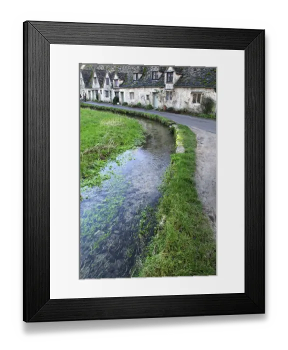 Framed Print : Europe, England, Gloucestershire, stream flowing through Cotswolds villiage Framed Print : Europe, England, Gloucestershire, stream flowing through Cotswolds villiage