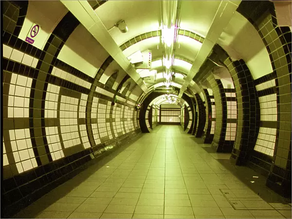 London, England. An empty night in the underground stations