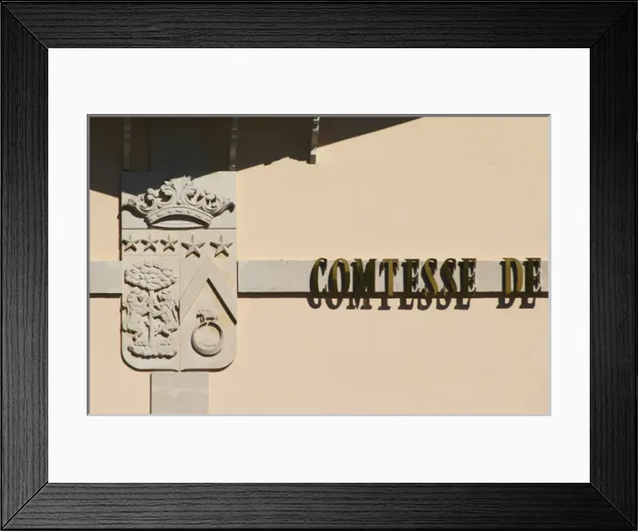 Framed Print : The winery at Chateau Pichon Longueville comtesse de lalande with a brass sign Framed Print : The winery at Chateau Pichon Longueville comtesse de lalande with a brass sign