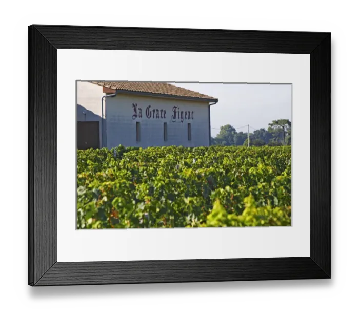 Framed Print : The chateau, vineyard and winery La Grave Figeac is just between Cheval Blanc Framed Print : The chateau, vineyard and winery La Grave Figeac is just between Cheval Blanc