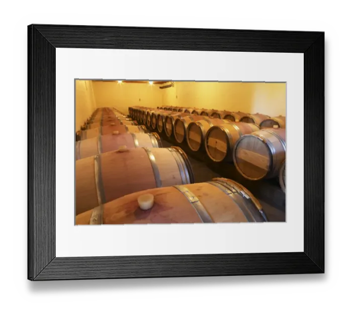 Framed Print : The barrel cellar for aging the wines in oak casks - Chateau La Grave Figeac, Saint Emilion Framed Print : The barrel cellar for aging the wines in oak casks - Chateau La Grave Figeac, Saint Emilion