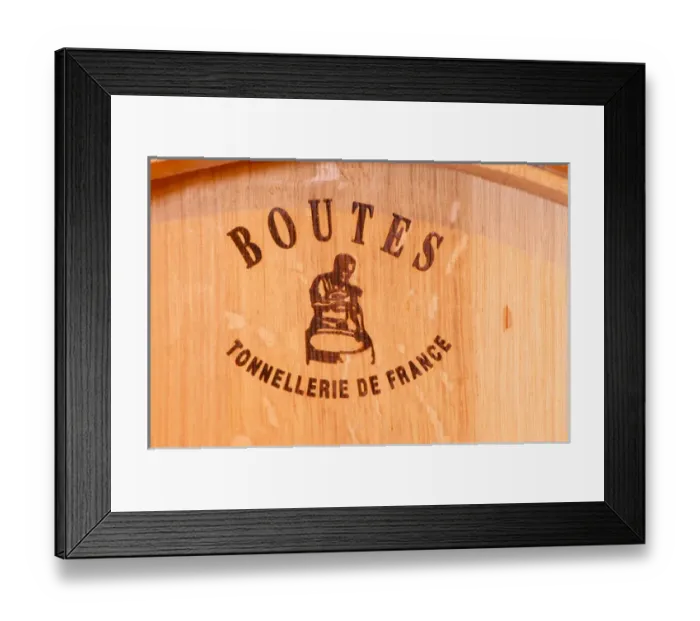 Framed Print : A barrel - Bouttes - Tonnellerie de France. The barrel maker cooper has burnt his Framed Print : A barrel - Bouttes - Tonnellerie de France. The barrel maker cooper has burnt his