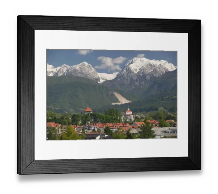 Framed Print : SLOVENIA-GORENJSKA-Kamnik: Town View & Kamnik Savinja Alps Framed Print : SLOVENIA-GORENJSKA-Kamnik: Town View & Kamnik Savinja Alps
