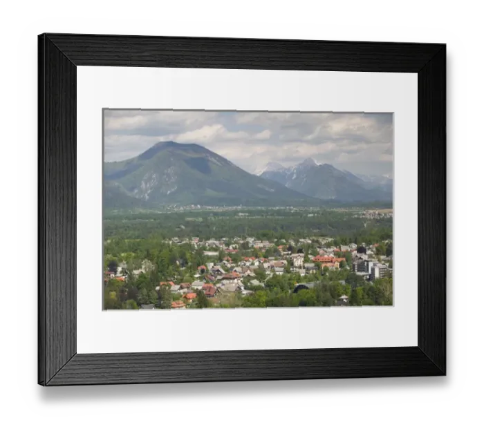Framed Print : SLOVENIA-GORENJSKA-Bled: Town View from Bled Castle