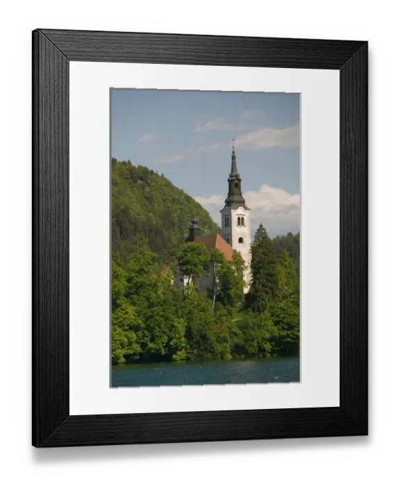 Framed Print : SLOVENIA-GORENJSKA-Bled: Lake Bled Island Church