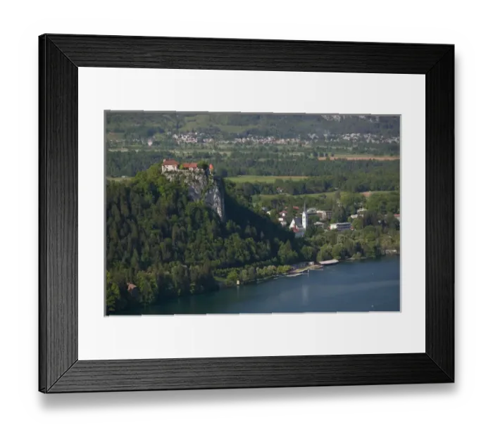 Framed Print : SLOVENIA-GORENJSKA-Bled: Lake Bled & Bled Castle from Mala Osojnica hill Framed Print : SLOVENIA-GORENJSKA-Bled: Lake Bled & Bled Castle from Mala Osojnica hill
