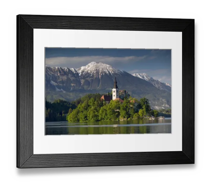 Framed Print : SLOVENIA-GORENJSKA-Bled: Lake Bled Island Church