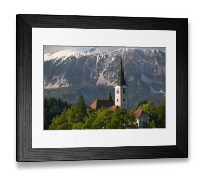 Framed Print : SLOVENIA-GORENJSKA-Bled: Lake Bled Island Church