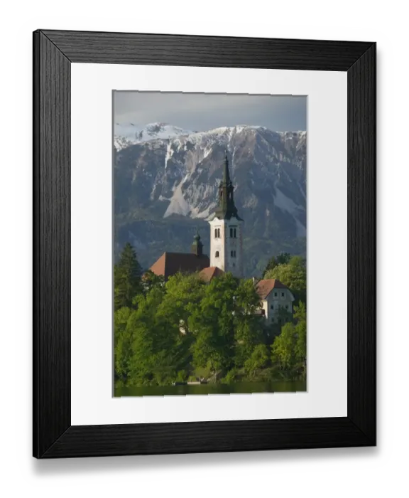 Framed Print : SLOVENIA-GORENJSKA-Bled: Lake Bled Island Church