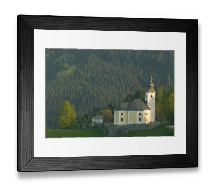 Framed Print : SLOVENIA-GORENJSKA-Sorica: Jelovica Hills Landscape / Town Church Framed Print : SLOVENIA-GORENJSKA-Sorica: Jelovica Hills Landscape / Town Church