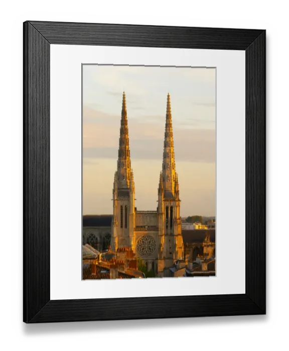 Framed Print : The cathedral Saint Andre in Bordeaux, 11th-12th century, with its majestic twin Framed Print : The cathedral Saint Andre in Bordeaux, 11th-12th century, with its majestic twin