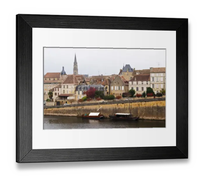 Framed Print : View over the Old Town Bergerac over the river Dordogne Bergerac Dordogne France Framed Print : View over the Old Town Bergerac over the river Dordogne Bergerac Dordogne France