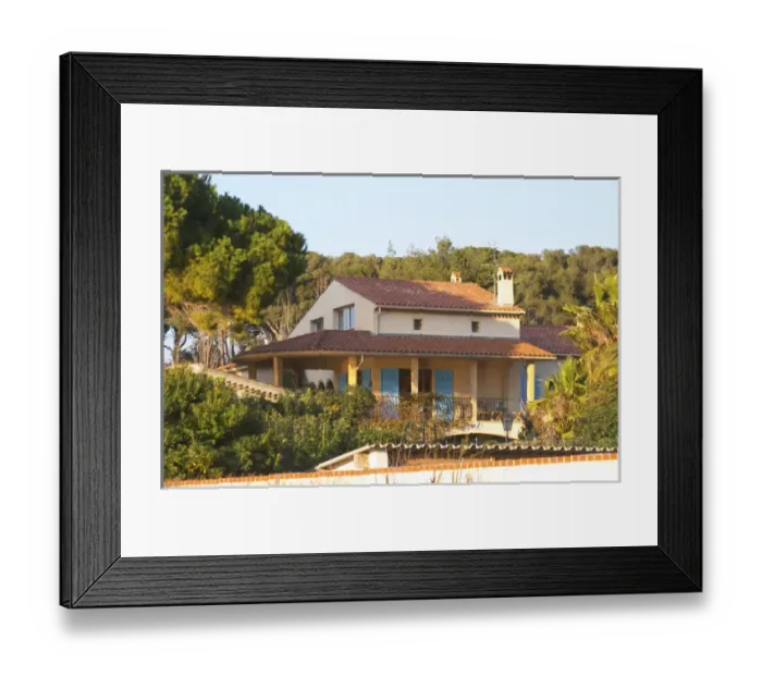 Framed Print : The main building and garden. Clos des Iles Chambres daaHotes Bed and Breakfast