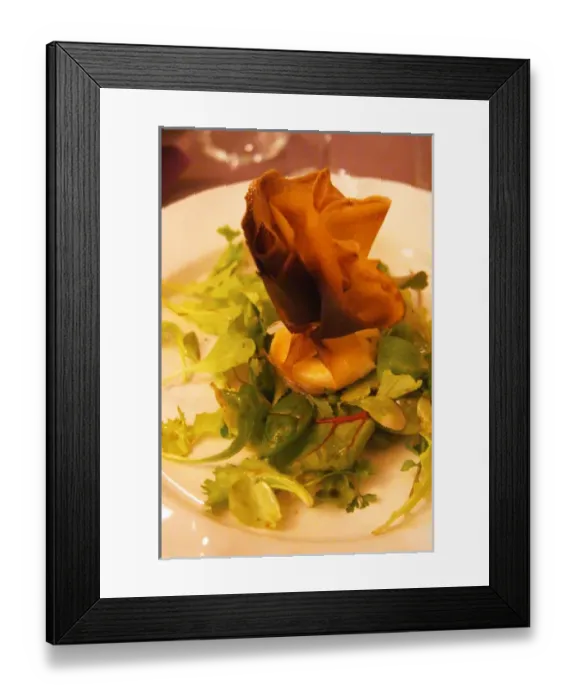 Framed Print : How to prepare French goat cheese - chevre - in puff pastry or filo dough (brick) Framed Print : How to prepare French goat cheese - chevre - in puff pastry or filo dough (brick)