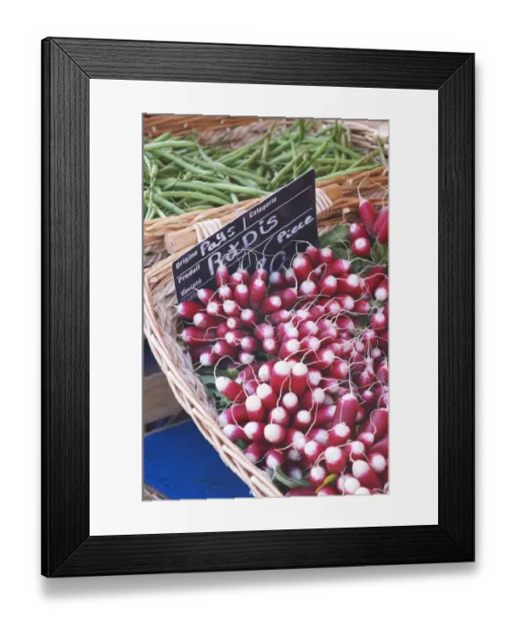 Framed Print : Street market merchants stall with red and white radishes Sanary Var Cote daaAzur Framed Print : Street market merchants stall with red and white radishes Sanary Var Cote daaAzur