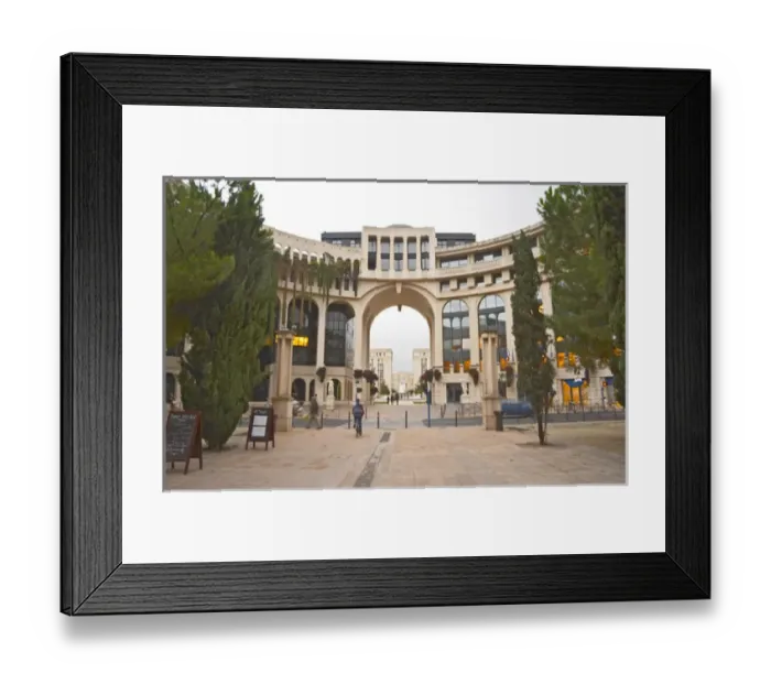 Framed Print : Ricardo Bofill architecture at Antigone. Montpellier. Languedoc. Mock roman style apartment block Framed Print : Ricardo Bofill architecture at Antigone. Montpellier. Languedoc. Mock roman style apartment block