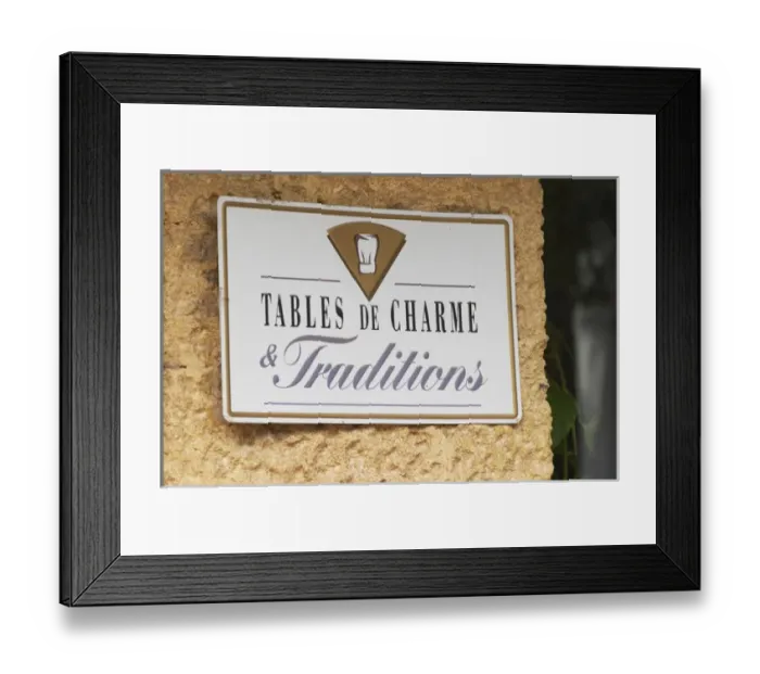 Framed Print : The restaurant Le Verger de Papes in the village just at the foot of the ruined Pope s Framed Print : The restaurant Le Verger de Papes in the village just at the foot of the ruined Pope s