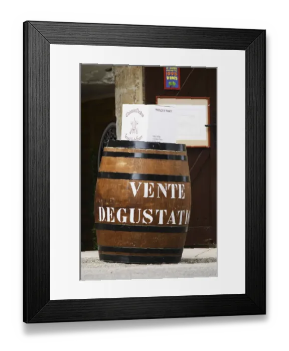 Framed Print : A wine shop advertising sales and tastings. Chateauneuf-du-Pape Chateauneuf, Vaucluse Framed Print : A wine shop advertising sales and tastings. Chateauneuf-du-Pape Chateauneuf, Vaucluse
