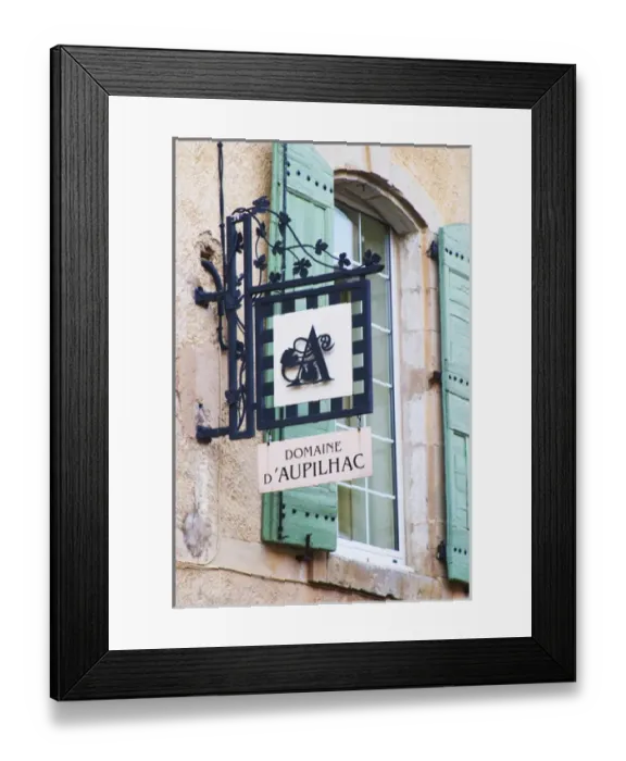 Framed Print : Domaine d Aupilhac. Montpeyroux. Languedoc. The winery building. France. Europe Framed Print : Domaine d Aupilhac. Montpeyroux. Languedoc. The winery building. France. Europe