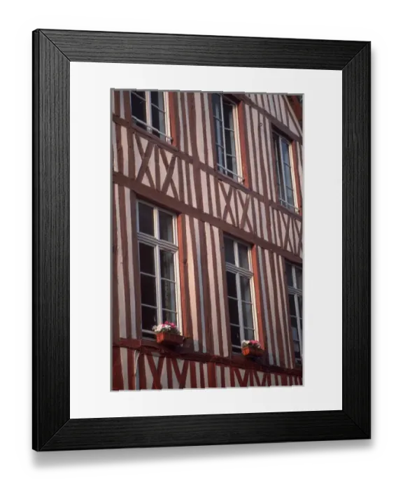 Framed Print : Europe, Rouen Timbered houses