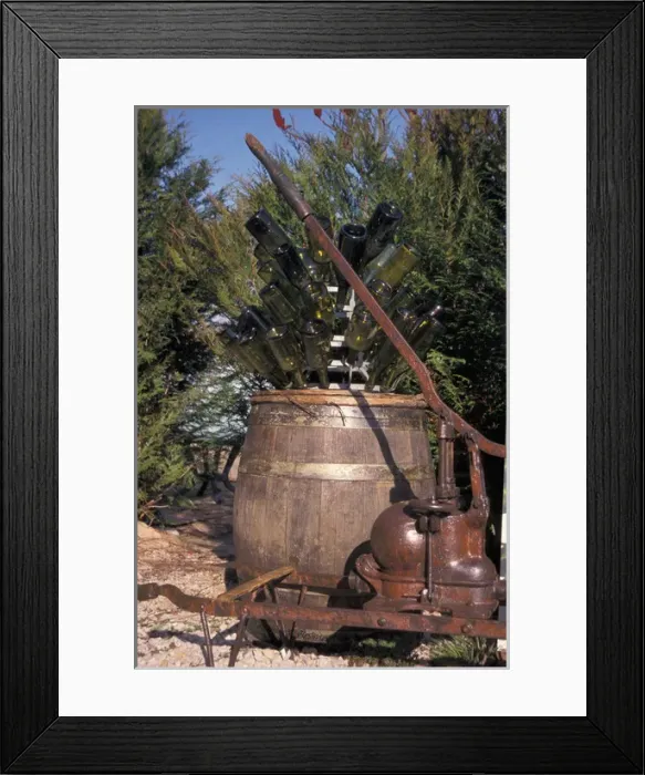 Framed Print : EU, France, Jura. Wine press at winery Framed Print : EU, France, Jura. Wine press at winery