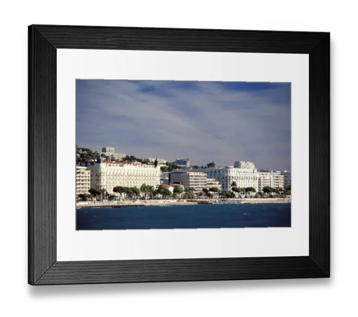 Framed Print : France, Cote D Azur, Cannes, Croisette. View of waterfront