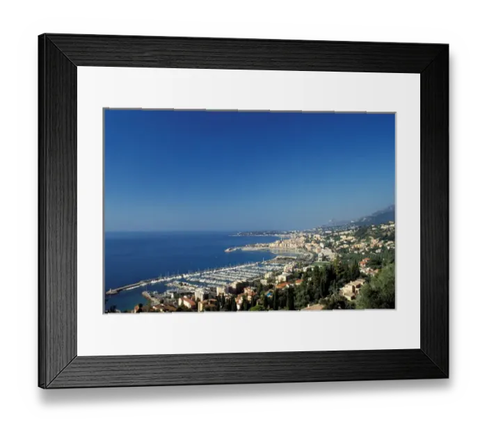 Framed Print : Europe, France, Cote D Azur, Menton. Town view Framed Print : Europe, France, Cote D Azur, Menton. Town view