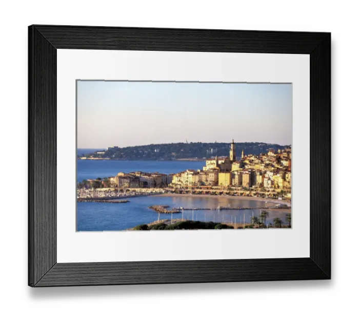 Framed Print : Europe, France, Cote D Azur, Menton. View at sunset Framed Print : Europe, France, Cote D Azur, Menton. View at sunset