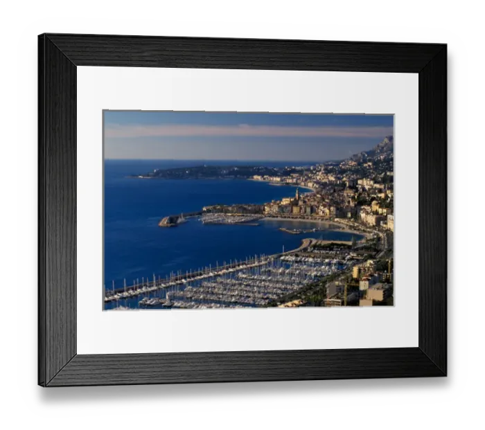 Framed Print : France, Cote d Azur, Menton, in background is Cap Martin Framed Print : France, Cote d Azur, Menton, in background is Cap Martin