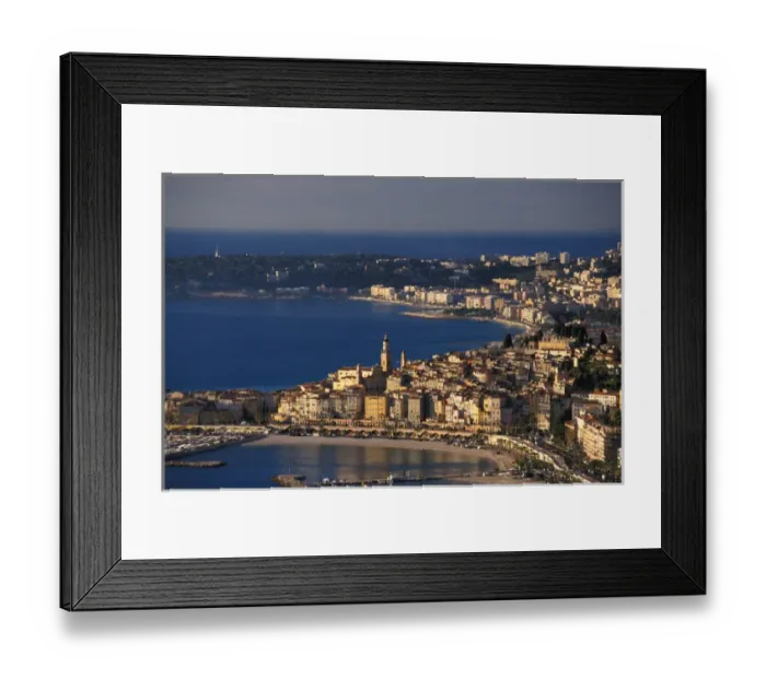 Framed Print : France, Cote d Azur, Menton, in background is Cap Martin Framed Print : France, Cote d Azur, Menton, in background is Cap Martin