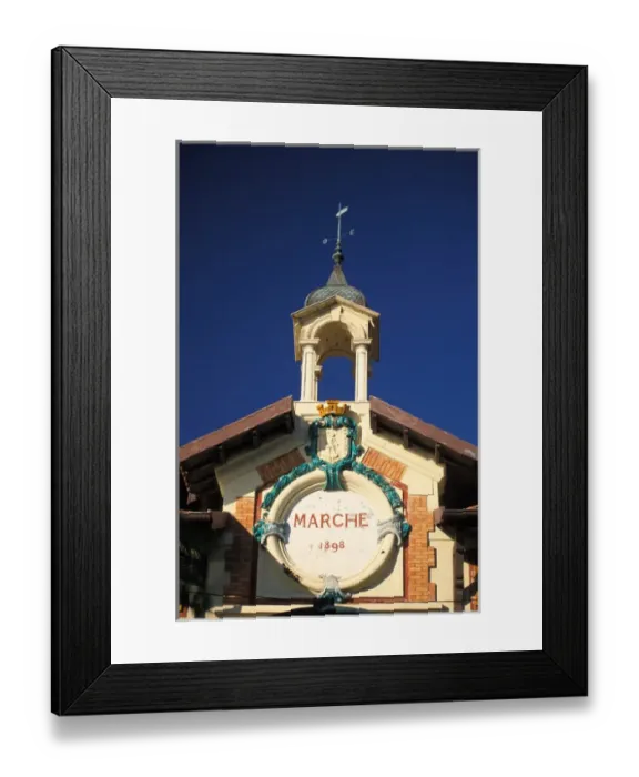 Framed Print : France, Cote d Azur, Menton. Market Framed Print : France, Cote d Azur, Menton. Market