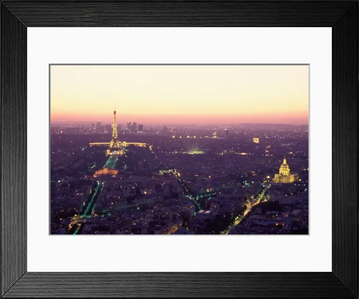 Framed Print : France, Paris, View of the city at sunset Framed Print : France, Paris, View of the city at sunset