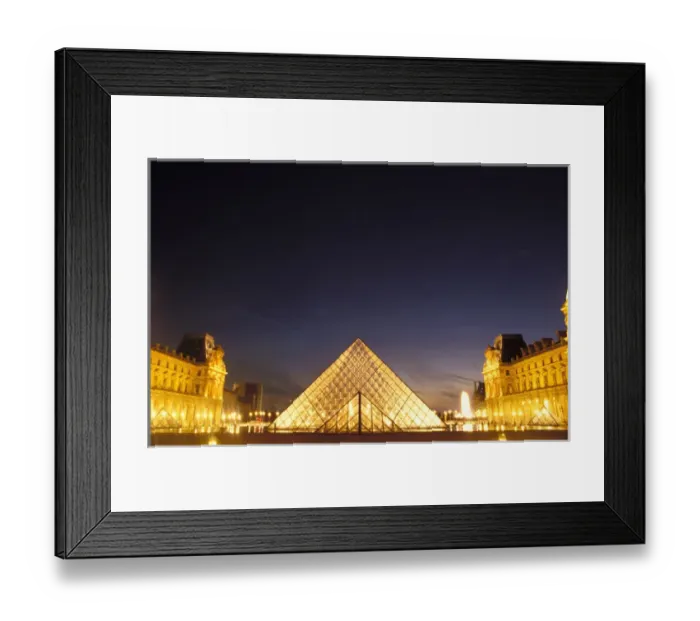 Framed Print : France, Paris, Louvre museum and Pei Pyramid at dusk Framed Print : France, Paris, Louvre museum and Pei Pyramid at dusk