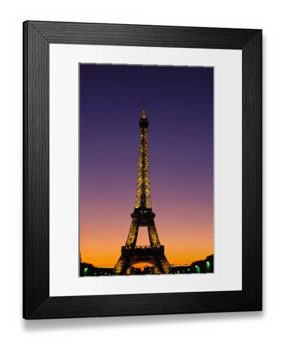Framed Print : France, Paris, Tour Eiffel at sunset