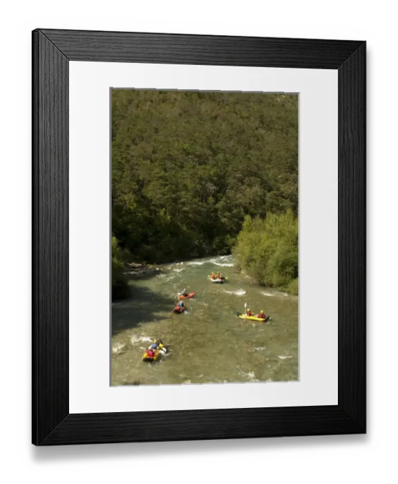 Framed Print : Rafting on Verdon river, Gorges du Verdon, Provence, France
