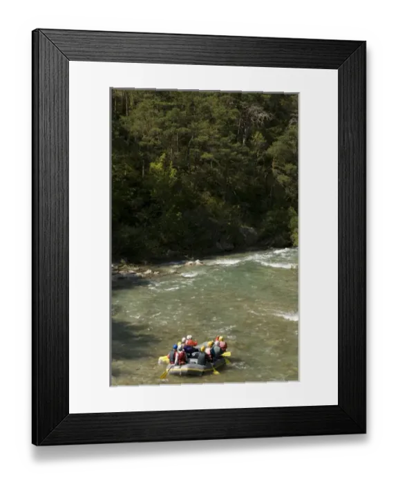 Framed Print : Rafting on Verdon river, Gorges du Verdon, Provence, France Framed Print : Rafting on Verdon river, Gorges du Verdon, Provence, France