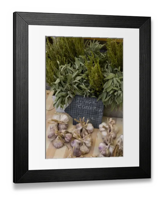 Framed Print : Rosemary and onions, Moustiers-Sainte-Marie, Provence, France Framed Print : Rosemary and onions, Moustiers-Sainte-Marie, Provence, France