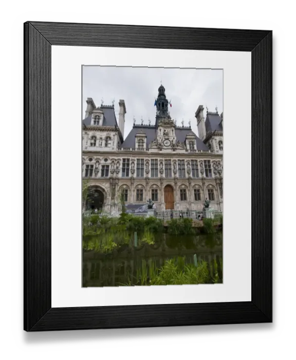 Framed Print : Ephemeral Gardens at Hotel de Ville, Paris, France Framed Print : Ephemeral Gardens at Hotel de Ville, Paris, France